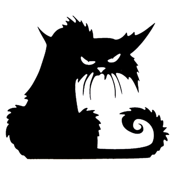 Transparent Cat Kitten Le Chat Noir Black for Halloween
