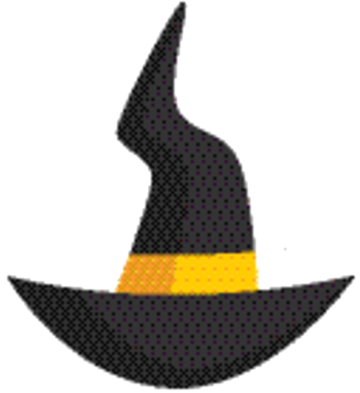 Transparent Headgear Witch Hat Clothing for Halloween