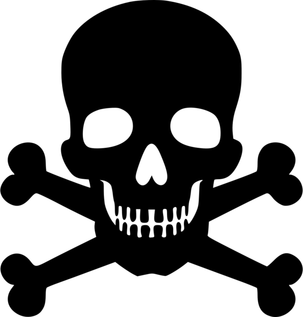 Transparent Skull Skull And Crossbones Bone Black And White for Halloween