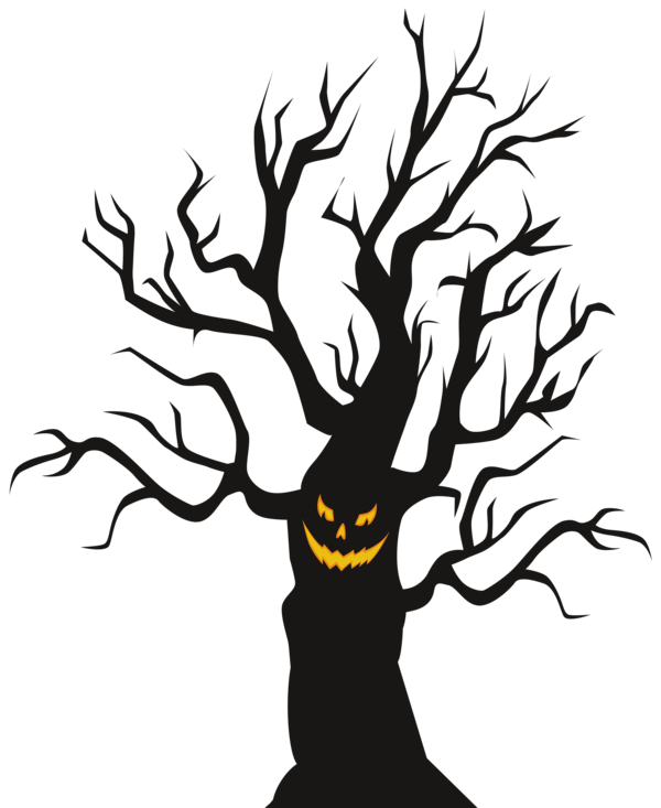Transparent Scary Halloween Tree for Halloween