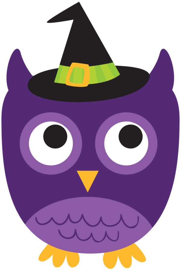 Transparent Owl Halloween Trickortreating Purple for Halloween