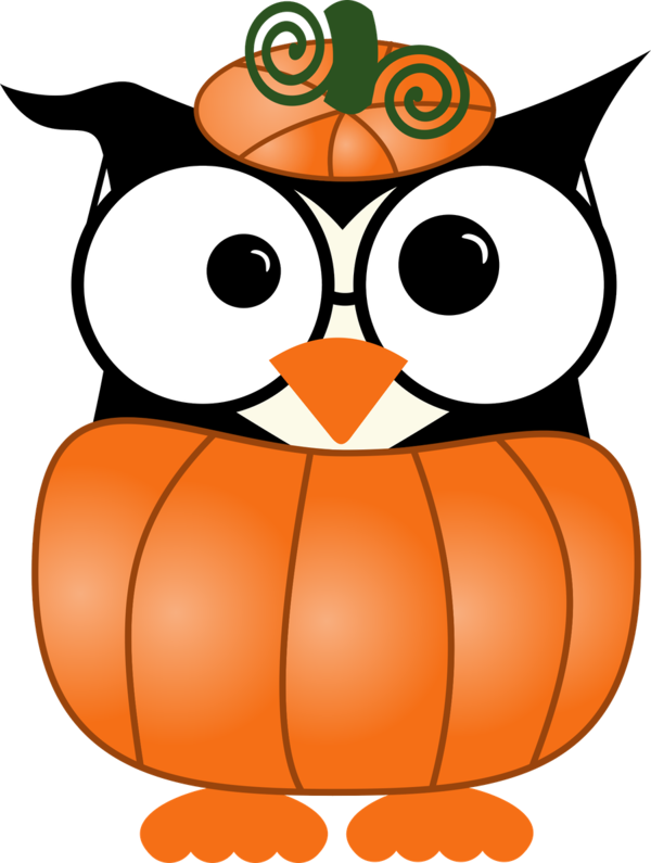 Transparent Owl Pumpkin Halloween Calabaza for Halloween