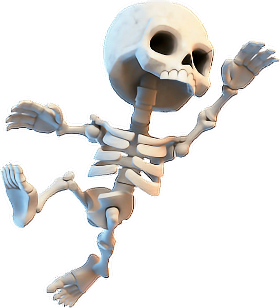 Transparent Clash Of Clans Clash Royale Videogaming Clan Skeleton Bone for Halloween