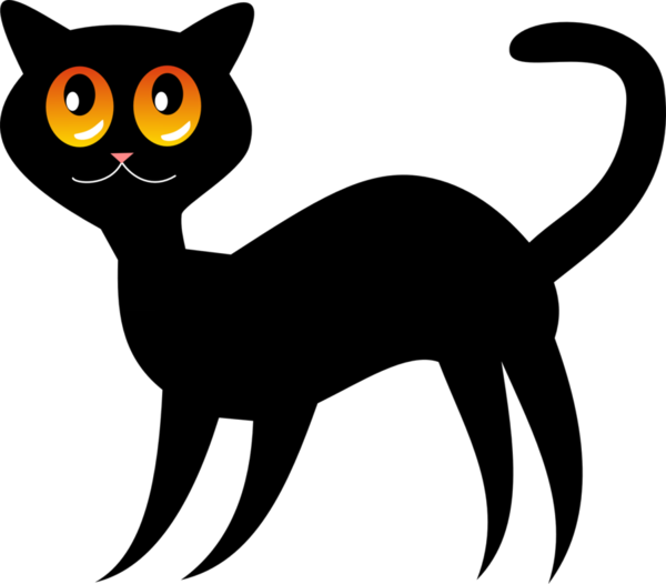 Transparent Cat Black Cat Silhouette Small To Mediumsized Cats for Halloween