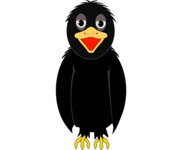 Transparent Common Raven Cartoon Drawing Flightless Bird Beak for Halloween