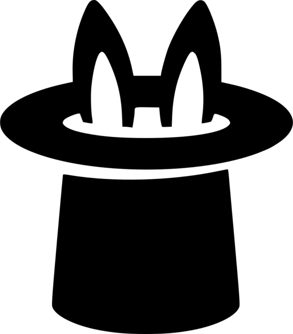 Transparent Magician Magic Hat Black for Halloween