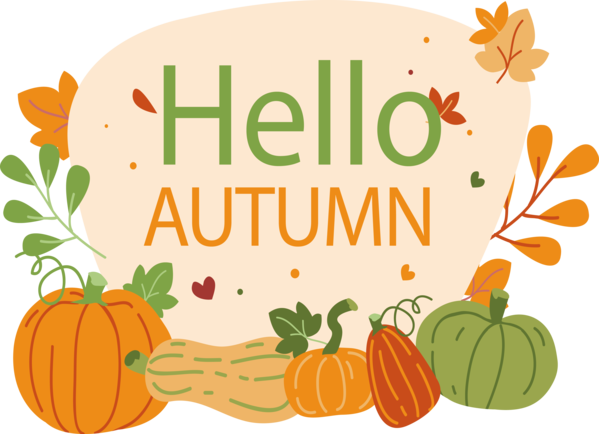 Transparent Pumpkin Autumn Poster Apple Text for Thanksgiving