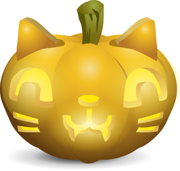 Transparent Cat Calabaza Pumpkin Piggy Bank for Halloween