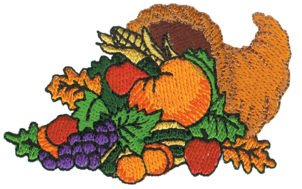 Transparent Pumpkin Thanksgiving Day Cornucopia Fruit Food for Thanksgiving