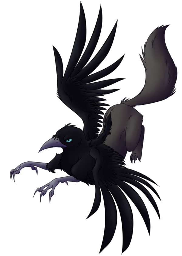 Transparent Squirrel Common Raven Griffin Crow Like Bird Crow for Halloween