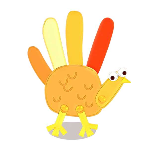Transparent Wild Turkey Domestic Turkey Chicken Yellow Cartoon for Thanksgiving