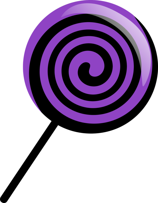 Transparent Lollipop Cupcake Candy Audio Purple for Halloween
