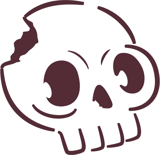 Transparent Halloween skull for Halloween