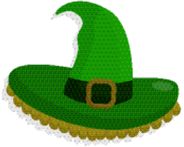 Transparent Hat Internet Bot Green for Halloween