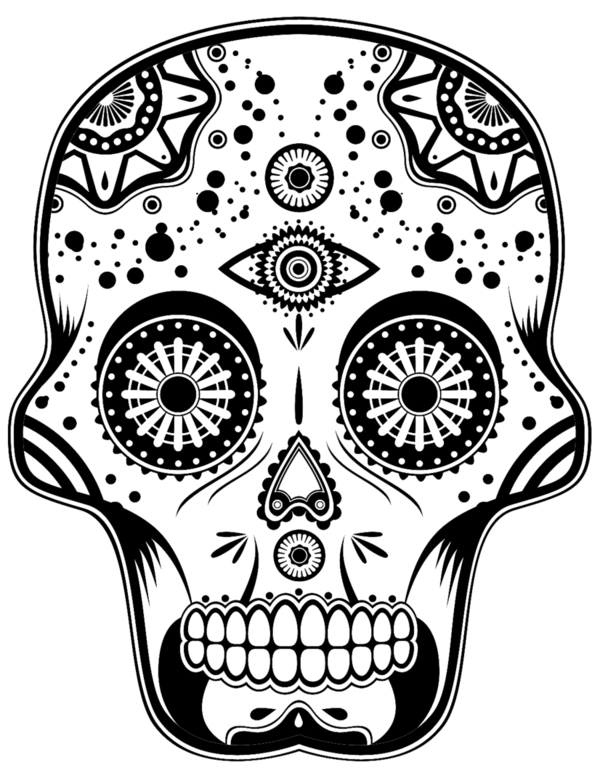 Transparent Calavera Day Of The Dead Drawing Visual Arts Head for Halloween