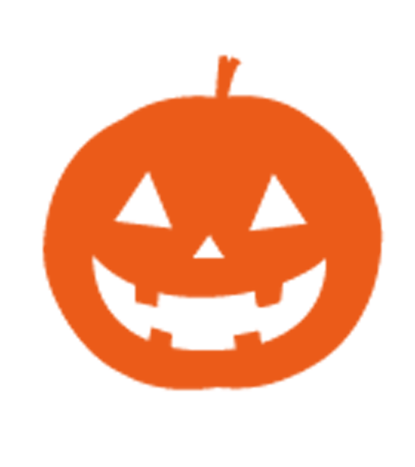 Transparent Sticker Decal Resource Orange Pumpkin for Halloween