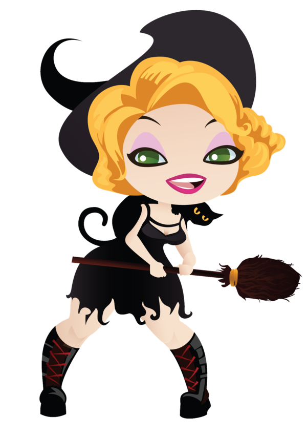 Transparent Witch Witchcraft Cartoon Headgear for Halloween