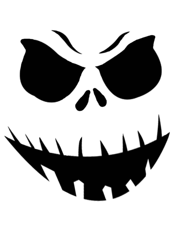 Transparent Jackolantern Stencil Pumpkin Face Head for Halloween