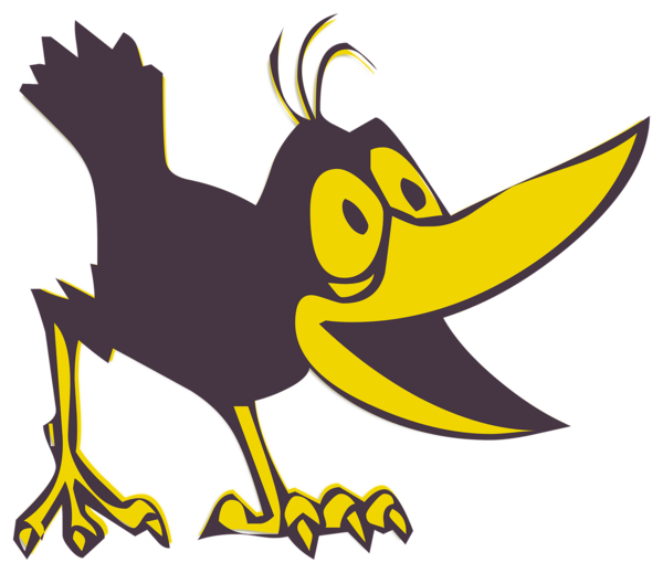 Transparent Crow Heckle And Jeckle Drawing Cartoon Sticker for Halloween