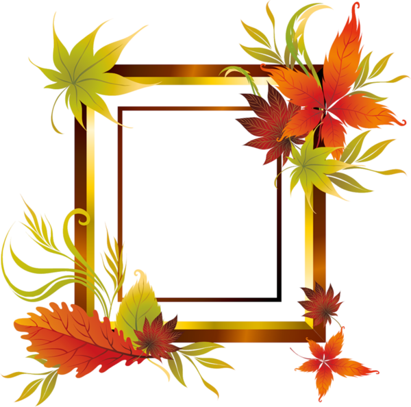 Transparent Autumn Leaf Drawing Picture Frame Flower for Thanksgiving