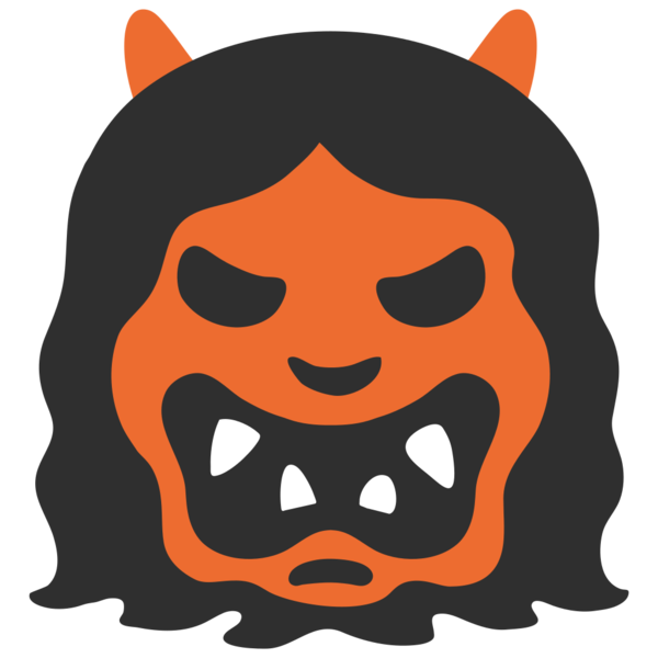 Transparent Emoji Ogre Noto Fonts Head Halloween for Halloween