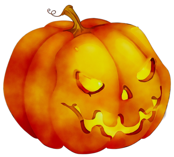 Transparent Jackolantern Pumpkin Calabaza for Halloween