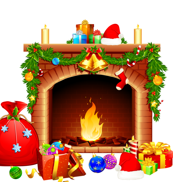 Transparent Christmas Fireplace Throw Pillows Decor Christmas Decoration for Christmas