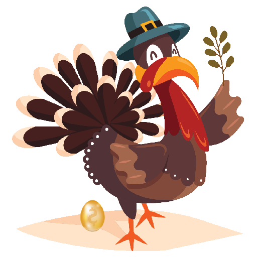 Transparent Thanksgiving Greeting Note Cards Turkey Meat Cartoon Bird for Thanksgiving
