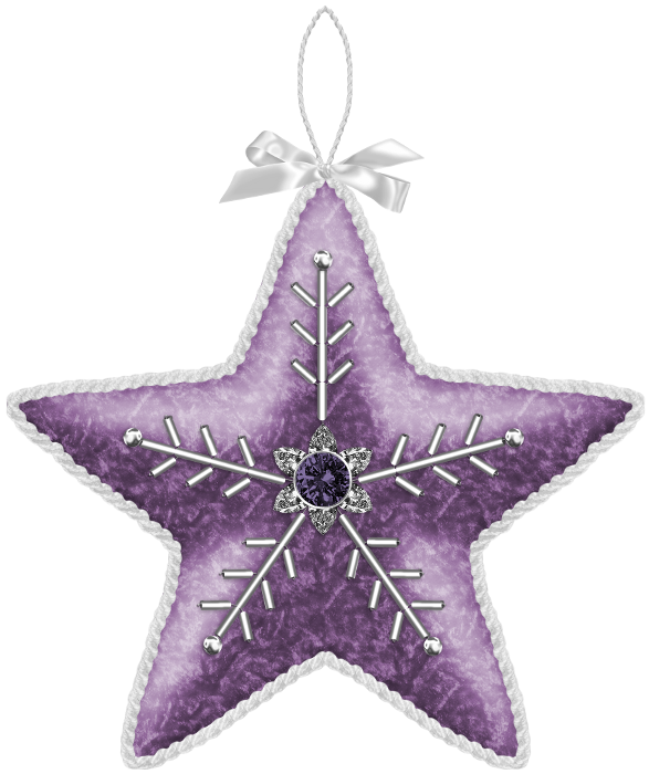 Transparent Christmas Ornament Christmas Christmas Tree Purple Starfish for Christmas