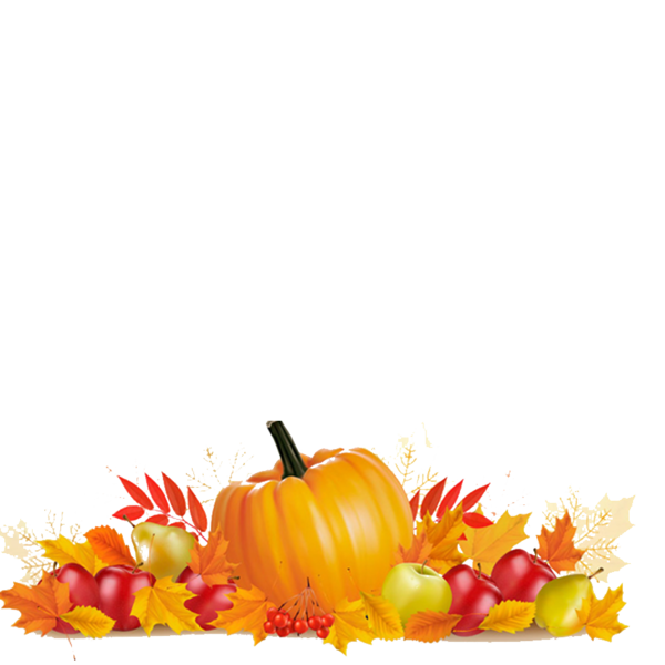 Transparent Thanksgiving Autumn Leaf Color Holiday Vegetable Flower for Thanksgiving