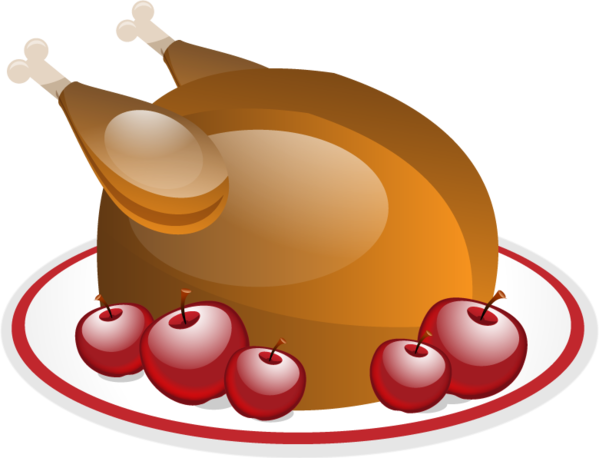 Transparent Thanksgiving Moose Turkey Meat Fruit Food for Thanksgiving