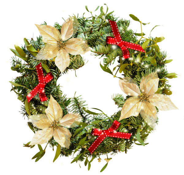 Transparent Santa Claus Wreath Christmas Evergreen Christmas Decoration for Christmas