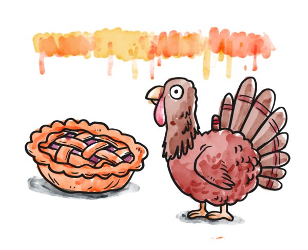 Transparent Turkey Thanksgiving Drawing Food Rooster for Thanksgiving