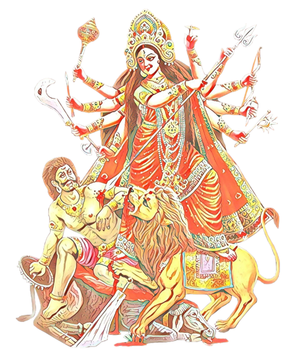 Transparent Durga Kali Ganesha Costume Design Mythology for Dussehra