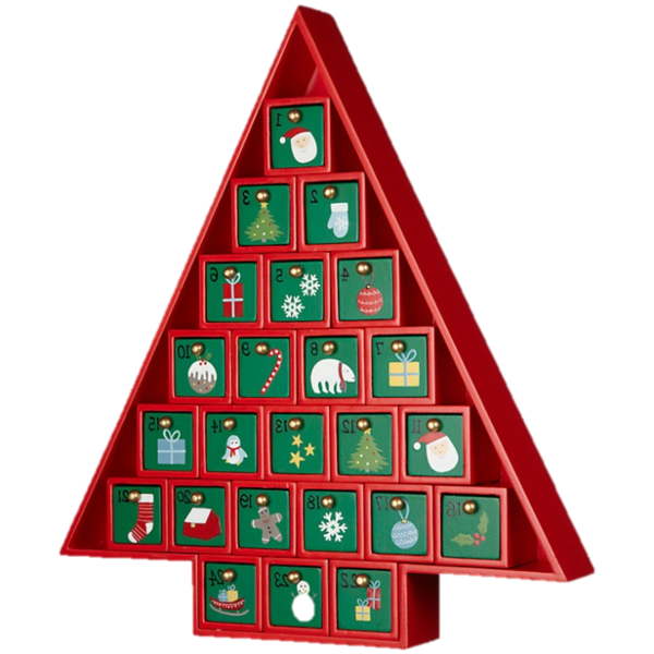 Transparent Advent Calendars Christmas Gift Decor Triangle for Christmas