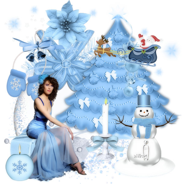 Transparent Christmas Ornament Christmas Tree Cartoon Blue Snowman for Christmas