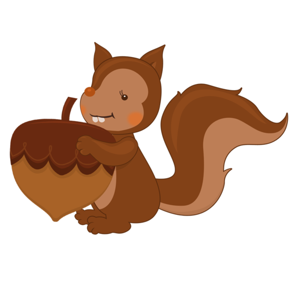 Transparent Cat Squirrel Red Squirrel Cartoon for Thanksgiving