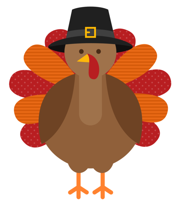 Transparent Turkey Thanksgiving Thanksgiving Day Pattern for Thanksgiving