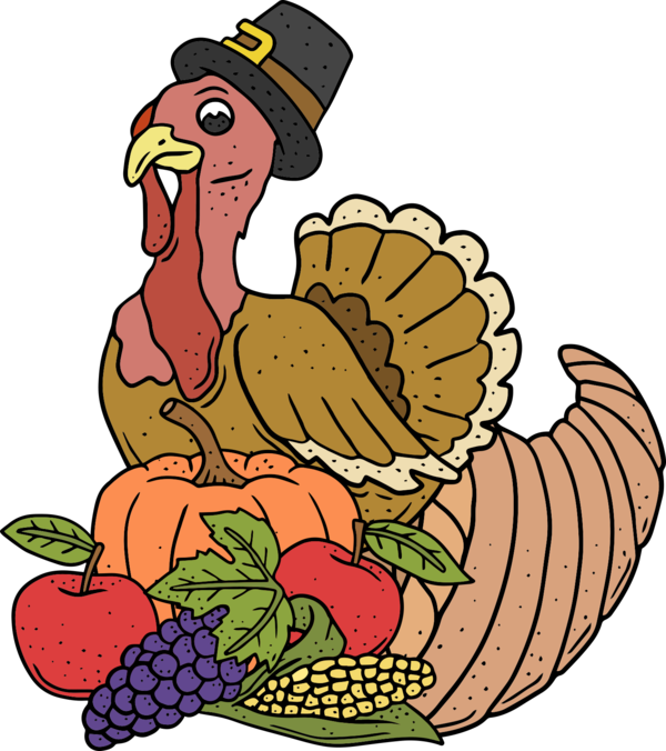 Transparent Turkey Thanksgiving Pumpkin Food Bird for Thanksgiving