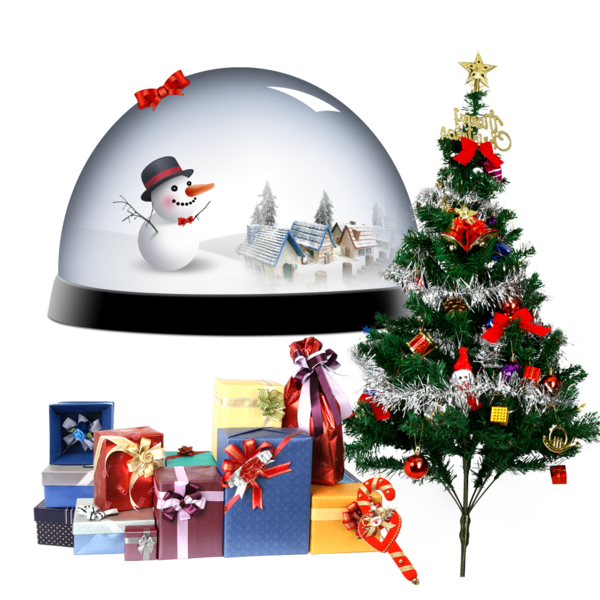 Transparent Christmas Tree Christmas Santa Claus Fir Christmas Ornament for Christmas