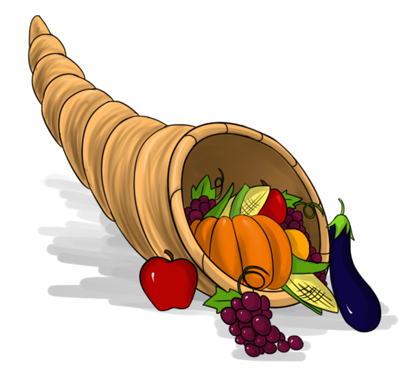 Transparent Cornucopia Thanksgiving Symbol Cuisine Vegetarian Food for Thanksgiving