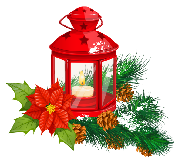 Transparent Christmas Lantern Christmas Decoration Pine Family Christmas Ornament for Christmas