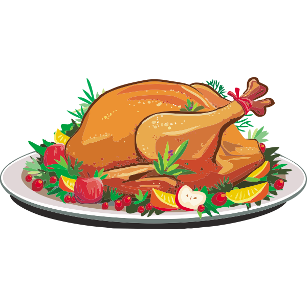 Transparent Thanksgiving Dinner Thanksgiving Turkey Meat Dish Food for Thanksgiving