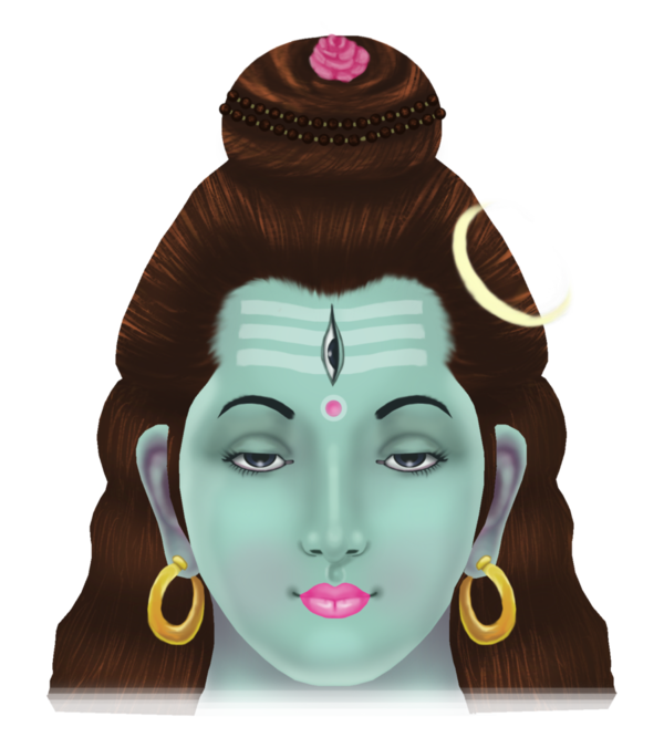 Transparent Mahadeva Ganesha Mantra Face Head for Dussehra