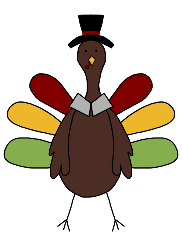 Transparent Turkey Meat Pilgrim Blog Flower Wing for Thanksgiving