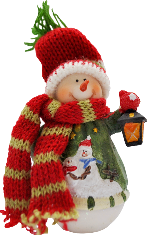Transparent Snowman Mrs Claus Christmas Ornament for Christmas