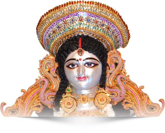 Transparent Durga Puja Lakshmi Kali Temple Headgear for Dussehra