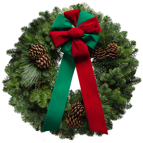 Transparent Wreath Christmas Decoration Christmas Ornament Evergreen Pine Family for Christmas