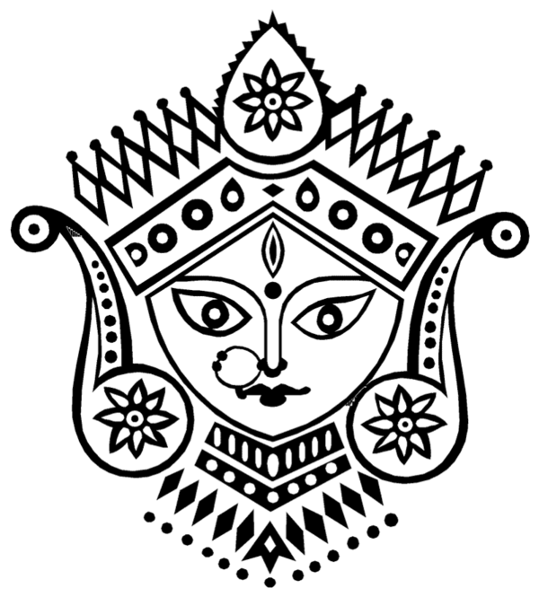 Transparent Durga Puja Ganesha How To Draw White Black And White for Dussehra