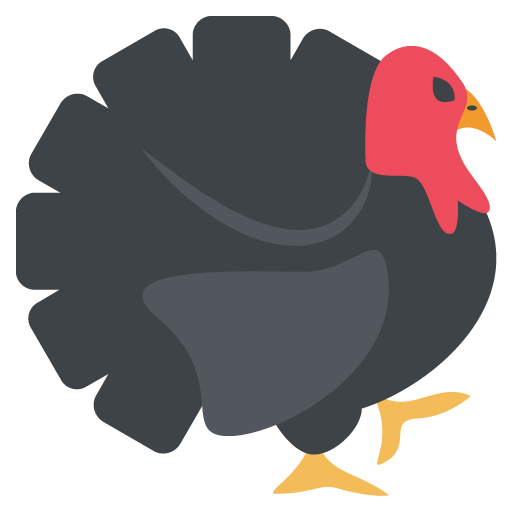 Transparent Turkey Emoji Turkey Meat Rooster Bird for Thanksgiving